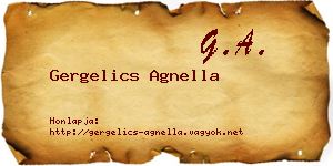 Gergelics Agnella névjegykártya